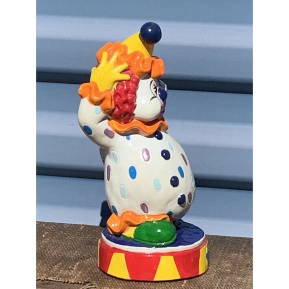 Vintage Clown Piggy Bank Collectible Colorful Display Decor Strange GRUNGE - Picture 5 of 11